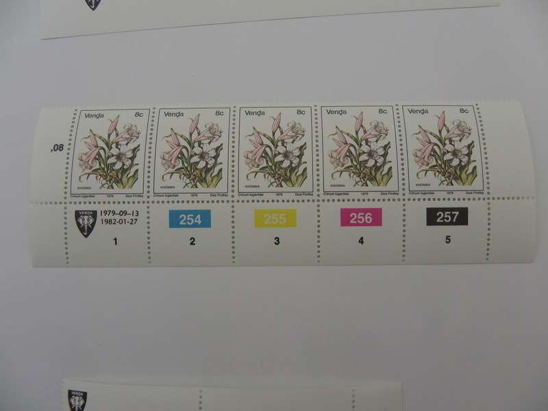 Venda 1st Definitive Series (1979) - 8c Mint Control Block (#254 Dated 1982-01-27)