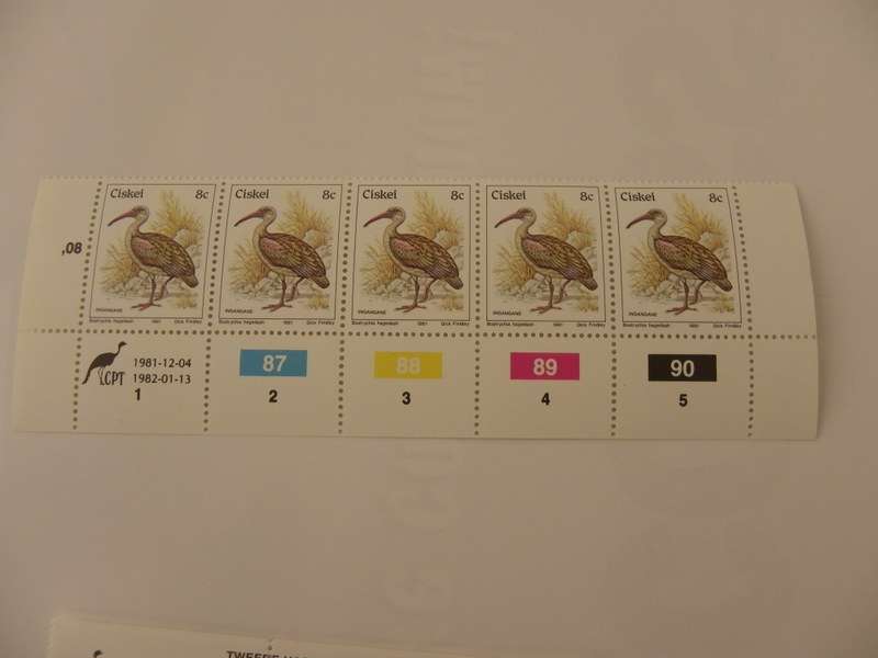 Ciskei 1st Definitive Series (1981) - Birds 8c Mint Control Block #87 Dated 1982-01-13