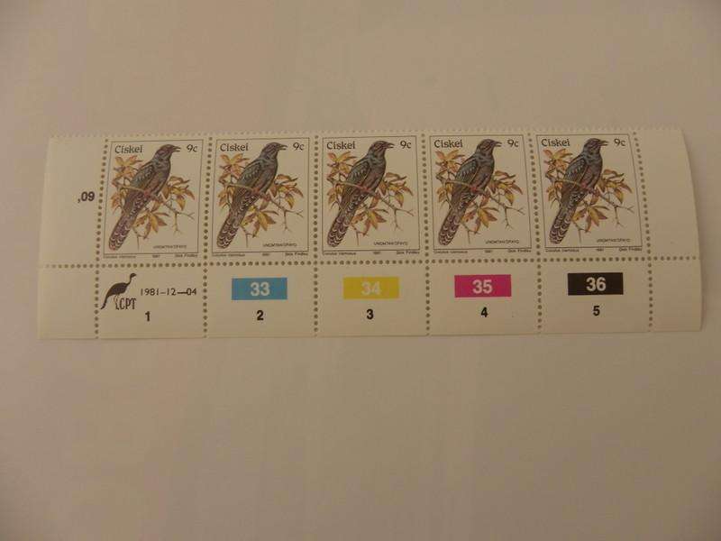 Ciskei 1st Definitive Series (1981) - Birds 9c Mint Control Block #33 Dated 1981-12-04