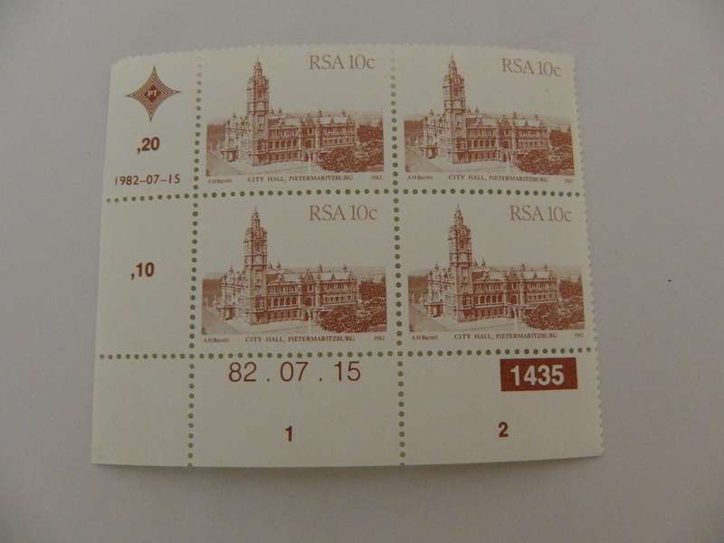 RSA 4th Definitive Series (1982) - 10c Mint Control Block #1435 Dated 82.07.15