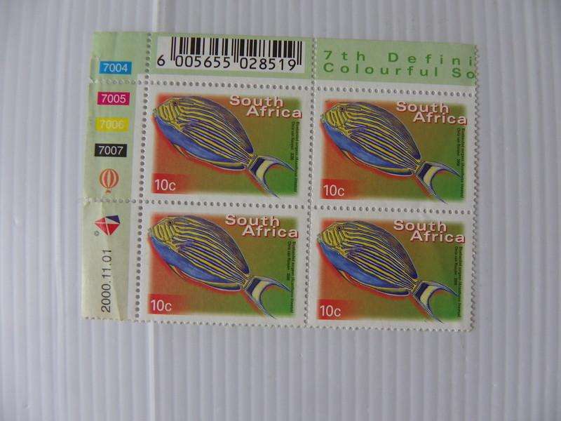 RSA 7th Definitive Series (2000) - Colourful SA 10c Mint Control block #$7004 Dated 2000-11-01