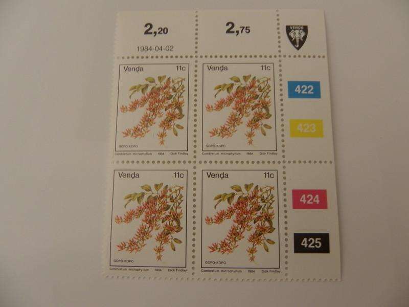 Venda 1st Definitive Series (1979) - 11c Mint Control Block (#422 Dated 1984-04-02)