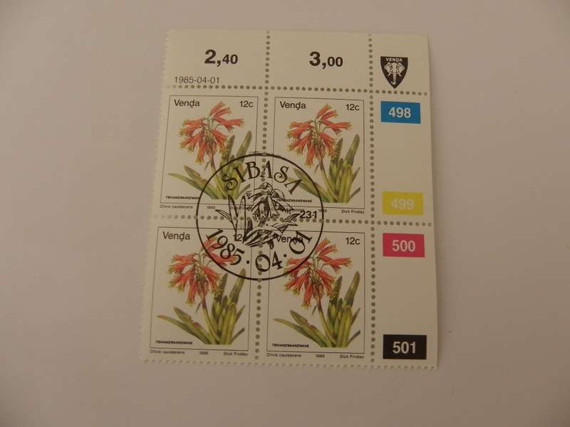Venda 1st Definitive Series (1979) - 12c CTO Cancelled Control Block (#498 Dated 1985-04-01)
