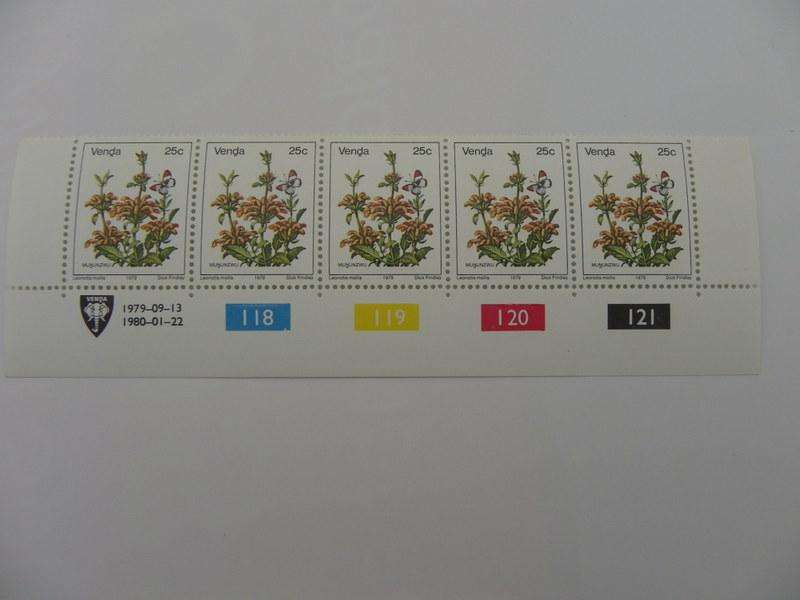 Venda 1st Definitive Series (1979) - 25c Mint Control Block (118 Dated 1980-01-22)