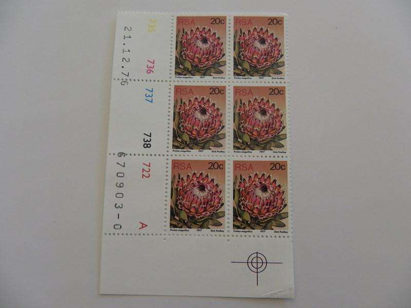 RSA 3rd Definitive Series (1977) - 20c Mint Control Block #735  Dated 21.12.76 A-Block