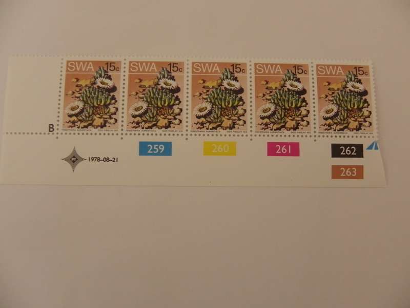 SWA 2nd Definitive Series (1973) - 15c Mint Control Block #259 Dated 1978-08-21