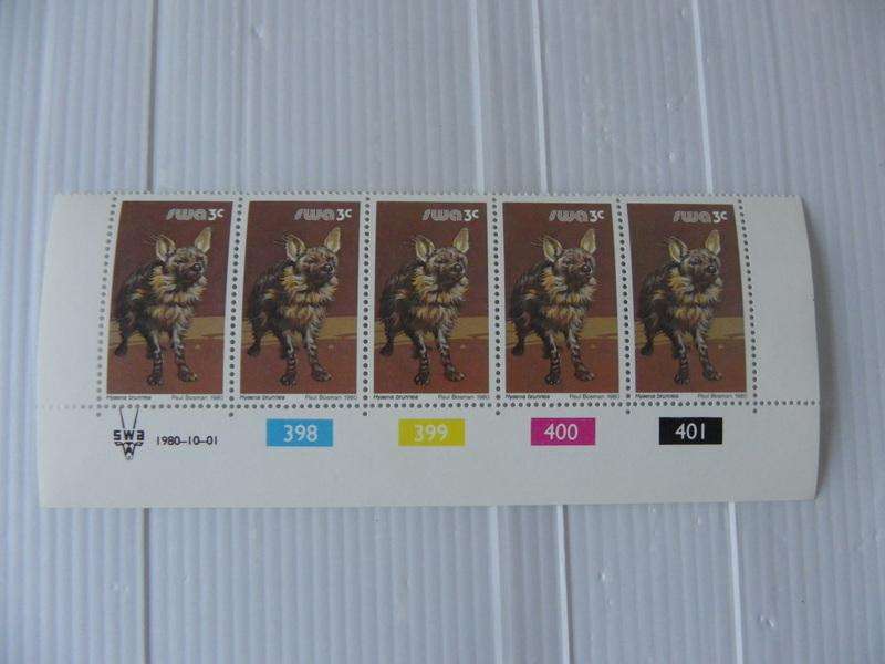 SWA 3rd Definitive Series (1980) - Animals 3c Mint Control Block #398 Dated 1980-10-01