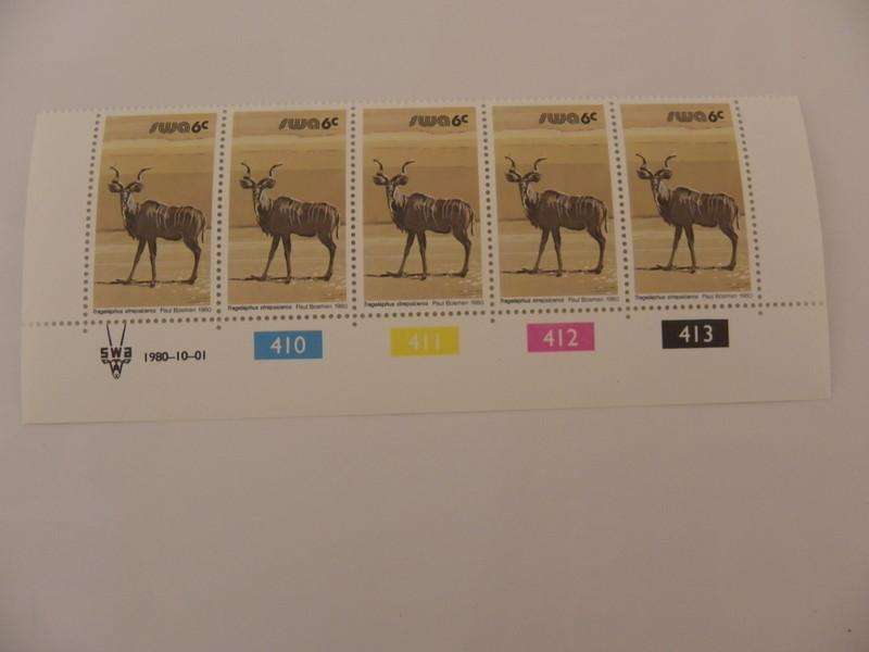 SWA 3rd Definitive Series (1980) - Animals 6c Mint Control Block #410 Dated 1980-10-01