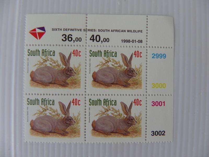 RSA 6th Redrawn Def Series (1998) - 40c Mint Control Block #2999 Dated 1998-01-08