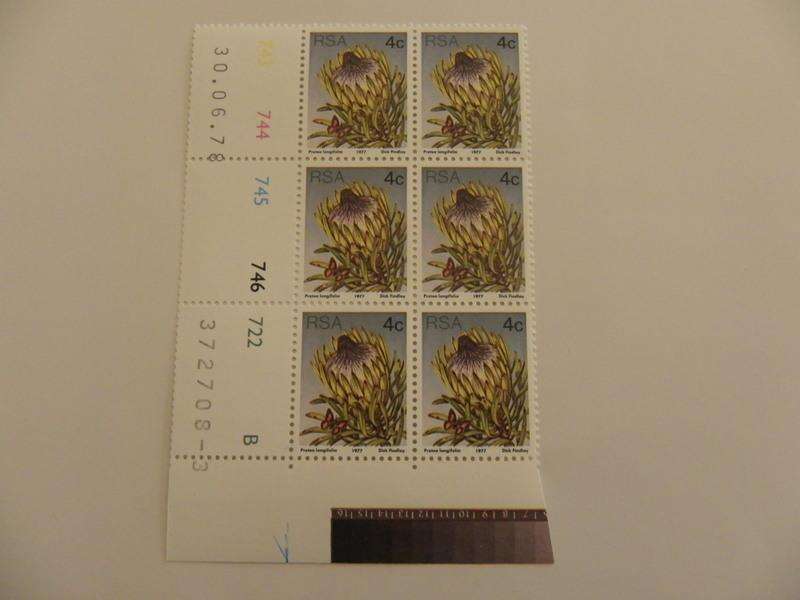 RSA 3rd Definitive Series (1977) - 4c Mint Control Block #743  Dated 30.06.78 B Block