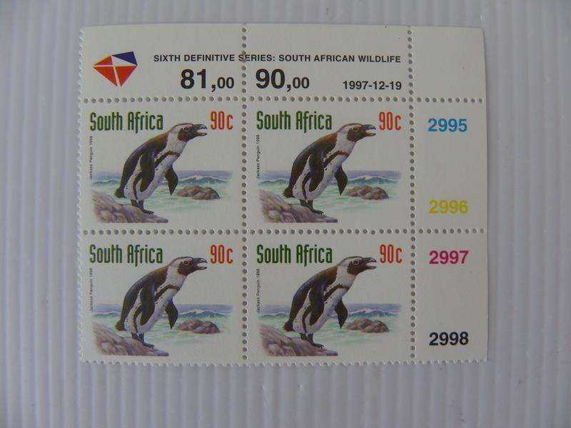 RSA 6th Redrawn Def Series (1998) - 90c Mint Control Block #2995 Dated 1997-12-19