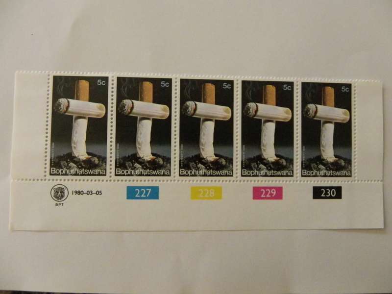 Bophuthatswana 1.11 (1980) - Anti Smoking Campaign Mint Control Block
