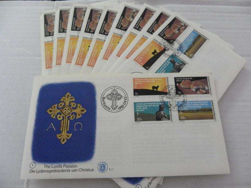 Excess Stock - Bophuthatswana 1.17 FDC`s - Set of 10 FDC's (Bid per FDC to take all 10)