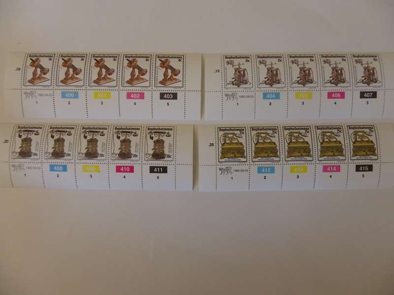 Bophuthatswana 1.22 (1982) - History of the Telephone (2nd Series) Mint Control Block Set