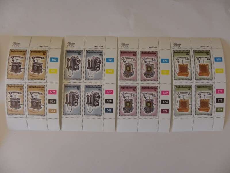 Bophuthatswana 1.30 (1984) - History of the Telephone (4th Series) Mint Control Block Set