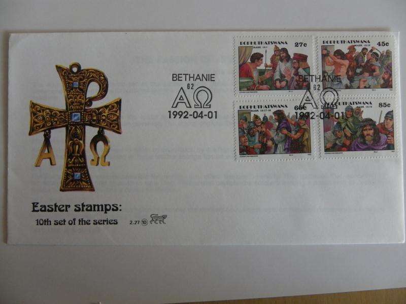 Bophuthatswana 2.27 (1992) - Easter Stamps (10th Series) Official FDC