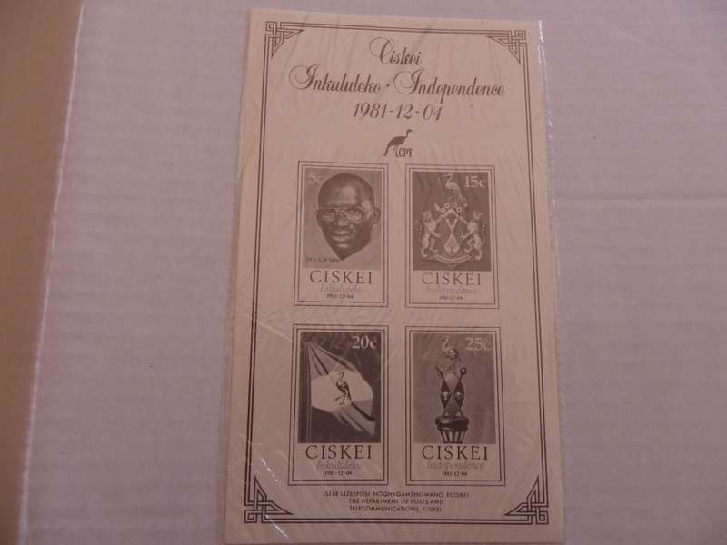 Ciskei - Independence Mint Miniature Sheet