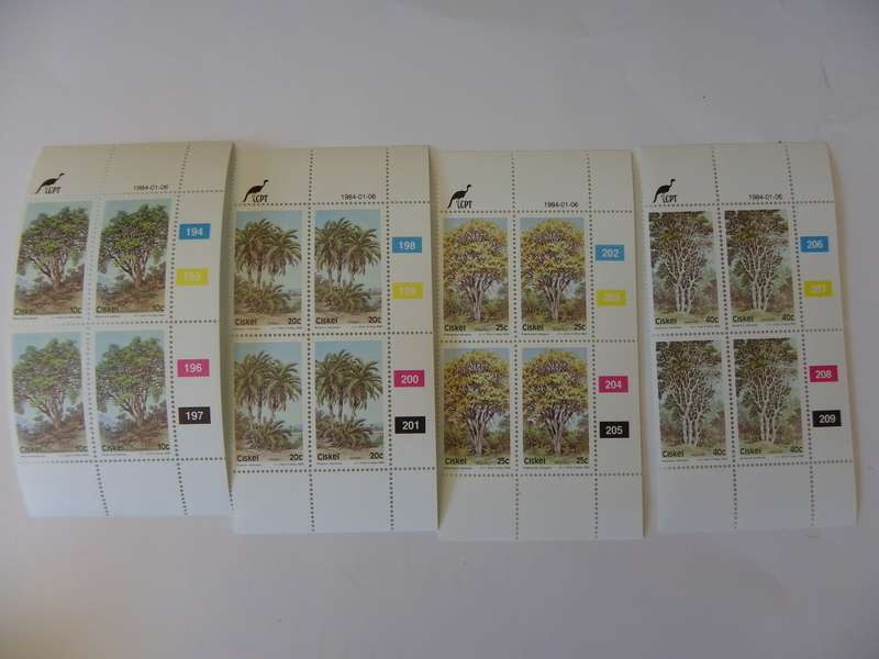 Ciskei 1.09 (1984) - Indigenous Trees (2nd Series) Mint Control Block Set