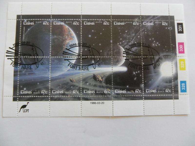 Ciskei 1.17 (1986) - Halley`s Comet CTO Cancelled Miniature Sheet