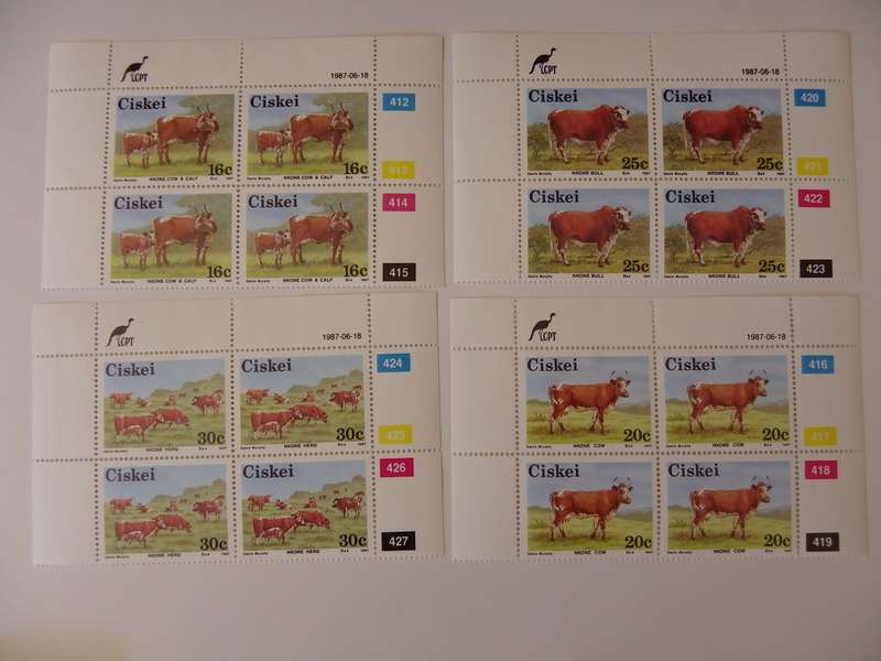 Ciskei 1.22 (1987) - Nkone Cattle Mint Control Block Set