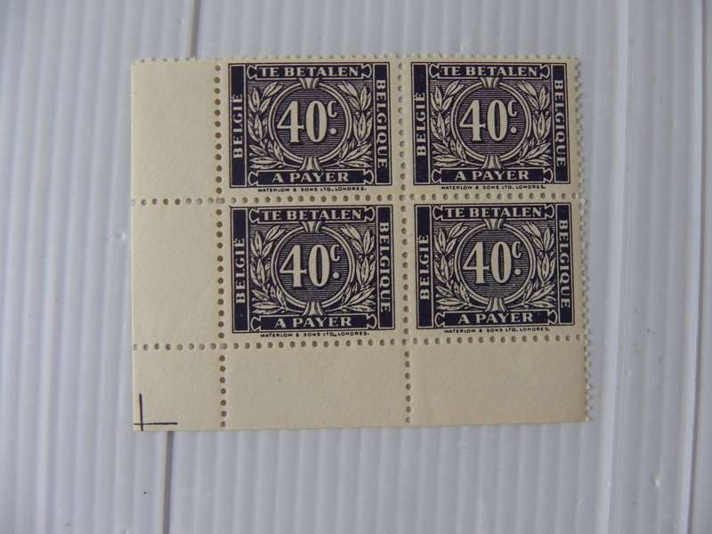 Belgium - Mint Corner Block