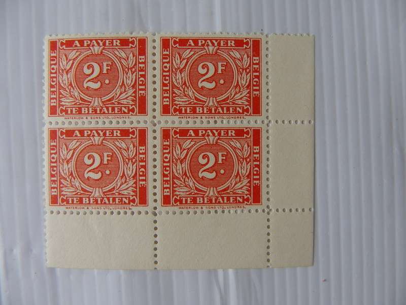 Belgium - Mint Corner Block