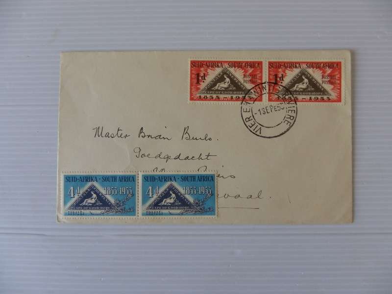 Union (1953) -  Centenary of Cape Triangle Private FDC