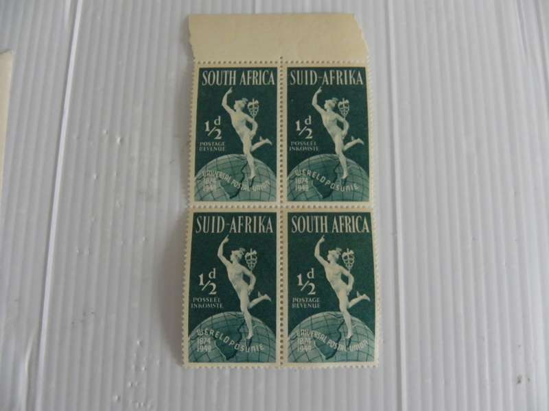 Union (1949) - UPU 1/2d Mint Marginal Block