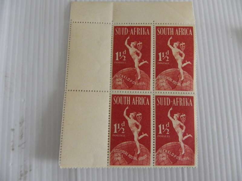 Union (1949) - UPU 1 1/2 d Mint Corner Block
