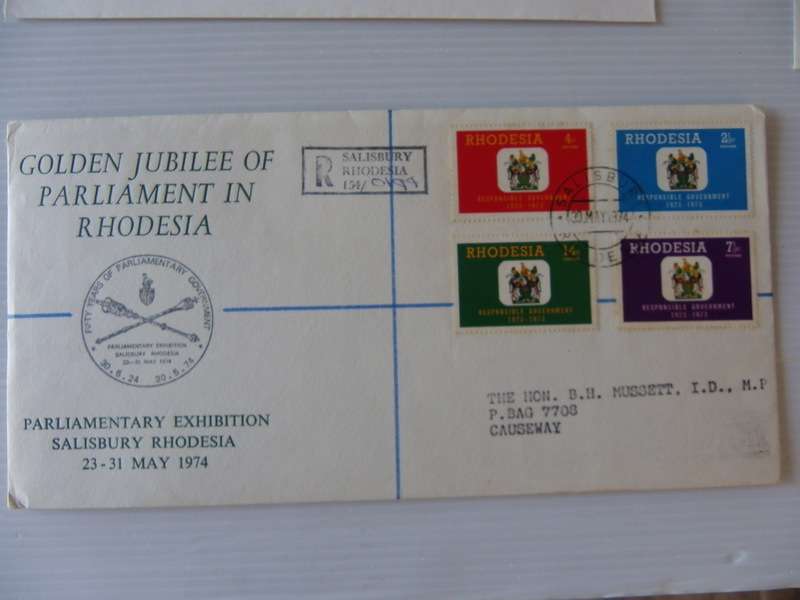Rhodesia (1974) - Golden Jubilee of Parliament Illustrated FDC