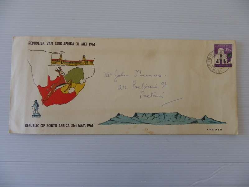 RSA 1st Definitive Series (1961) - Private Illustrated FDC