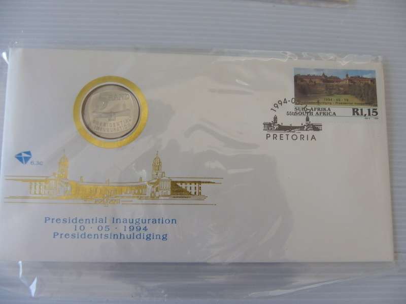 RSA 6.03c (1994) - Inauguration of President Mandela FDC With Coin (Untampered)