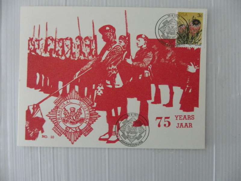 RSA (1977) - Transvaal Scottish 75 Years Illustrated Card
