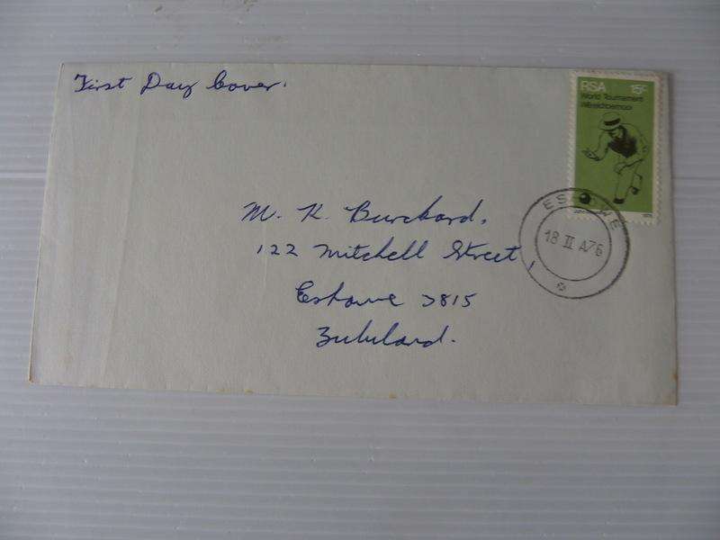 RSA 2.12a (1975) - World Bowls Champions Private FDC