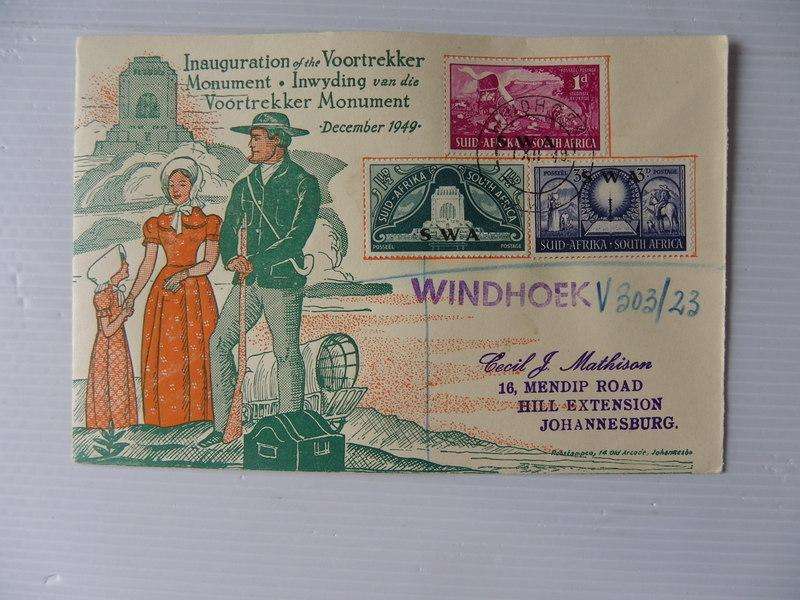 SWA (1949) - Inauguration of the Voortrekker Monument Illustrated FDC