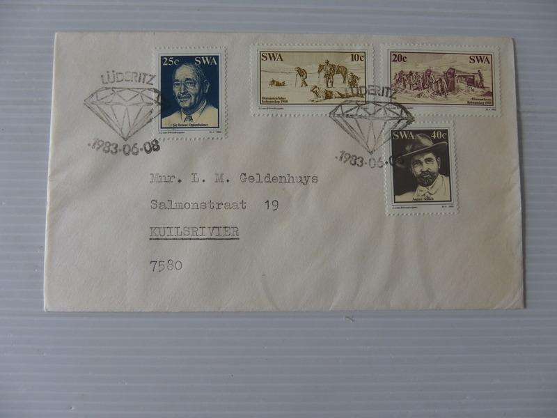 SWA 1.41 (1983) - 75th Anniversary of the Discovery of Diamonds Private FDC with Official Cancel