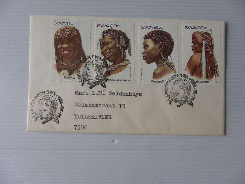 SWA 1.45 (1984) - Traditional Headdresses Private FDC with Official Cancel
