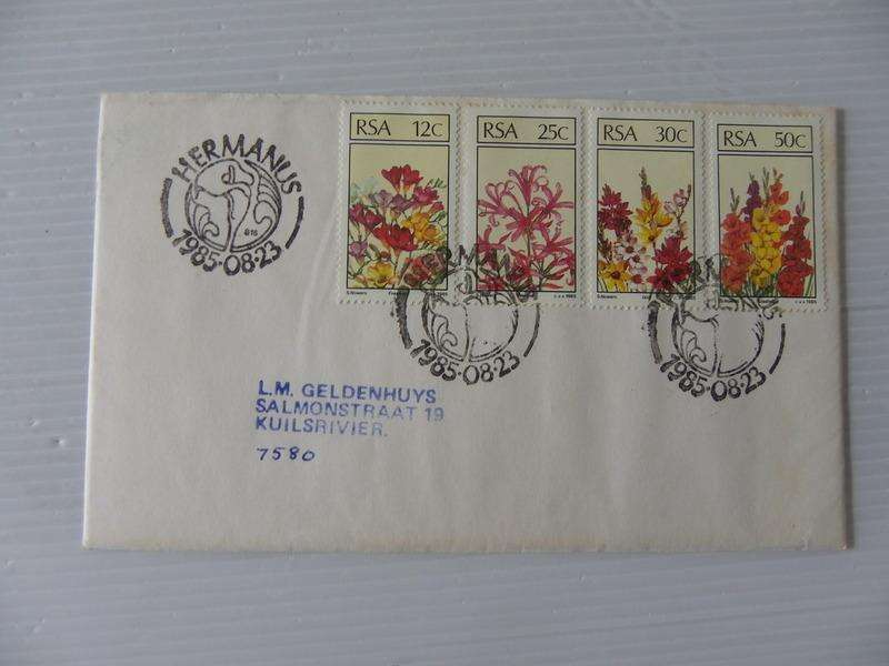 RSA 4.13 (1985) - Floral Immigrants Private FDC with Official Cancel