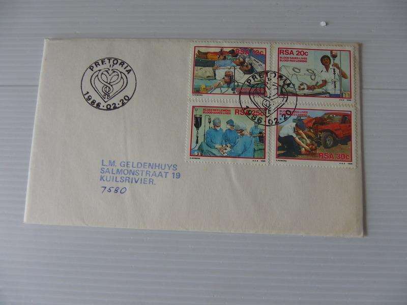 RSA 4.15 (1986) - Donate Blood Private FDC with Official Cancel