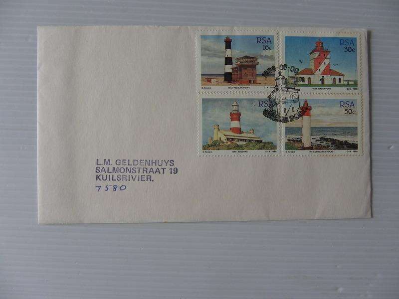 RSA 4.26 (1988) - Lighthouses Private FDC with Official Cancel