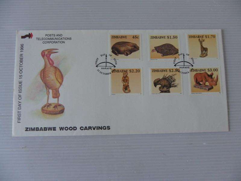 Zimbabwe (1996) - Wood Carvings Illustrated FDC