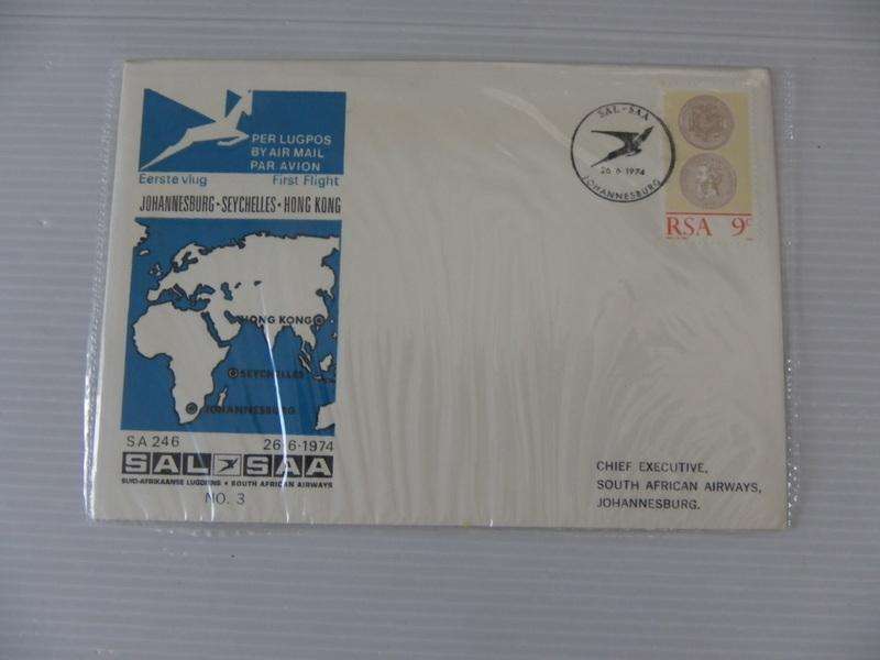 RSA (1974) - SAA #03 Flight from JHB to Hong Kong FDC
