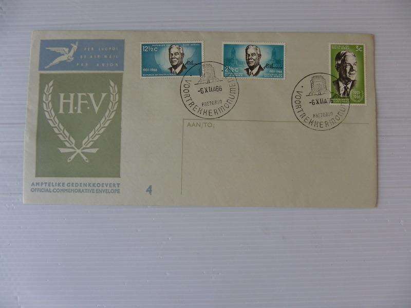 RSA 1.04 (1966) - Verwoerd Commemoration Official FDC Unaddressed