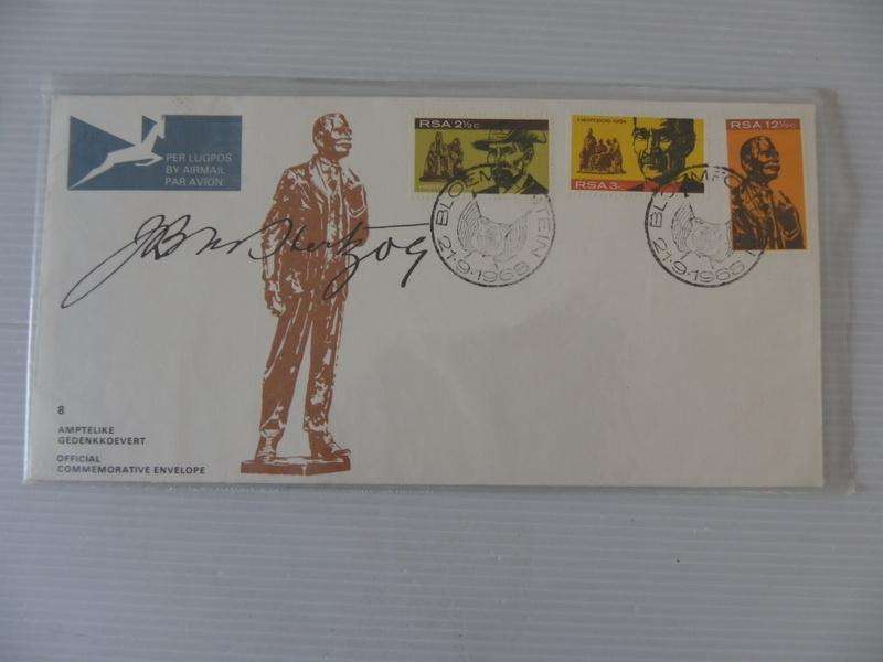 RSA 1.08 (1968) - Inauguration of Hertzog Monument Unaddressed FDC