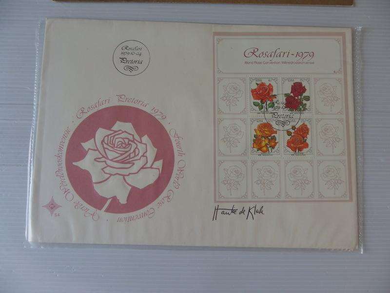 RSA S04 (1979) - 4th World Rose Conference Large FDC Signed by the Designer