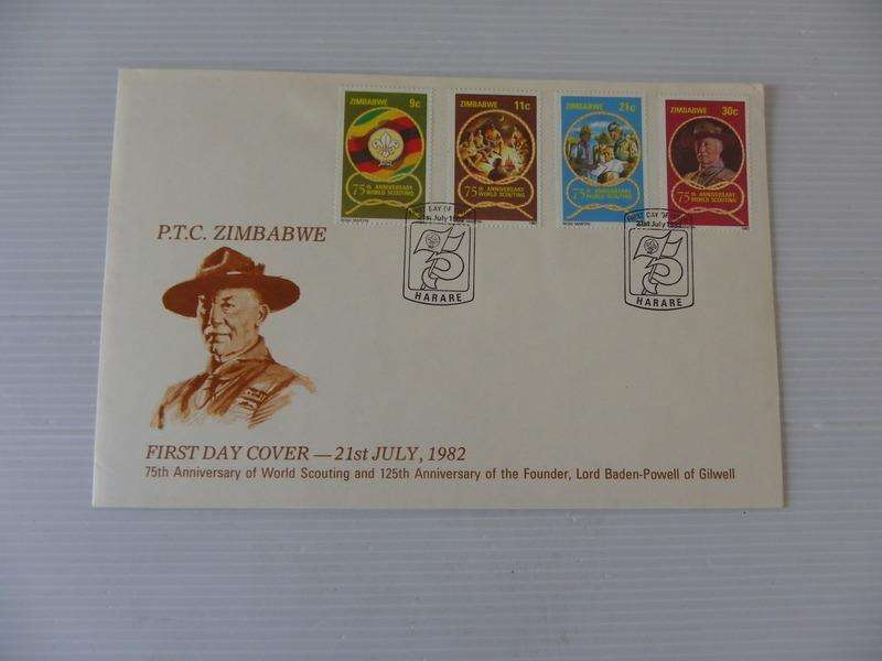 Zimbabwe (1982) - 75th Anniversary of Boy Scouts Illustrated FDC