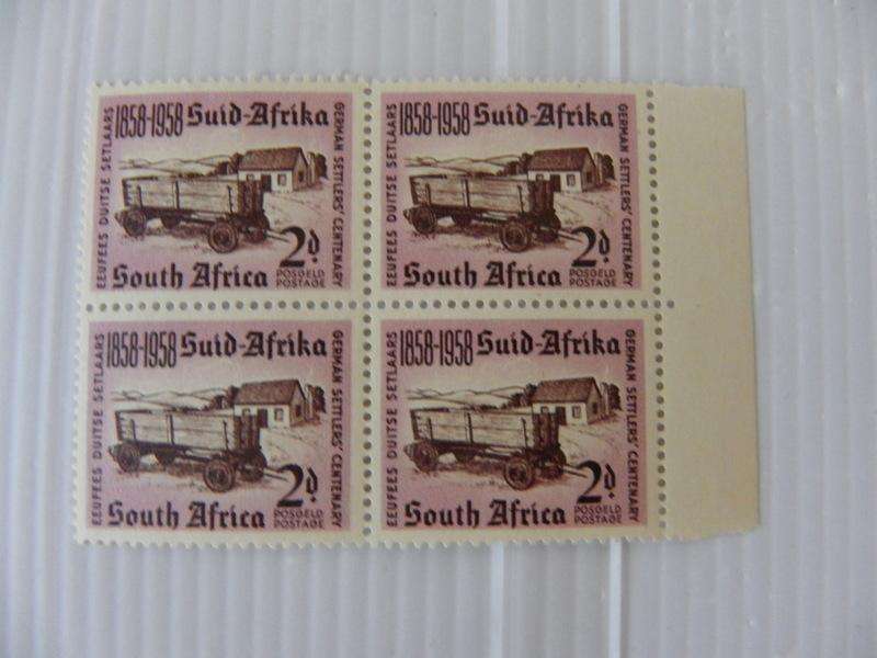 Union (1958) -  Centenary of the Arrival of German Settlers Mint Marginal Block