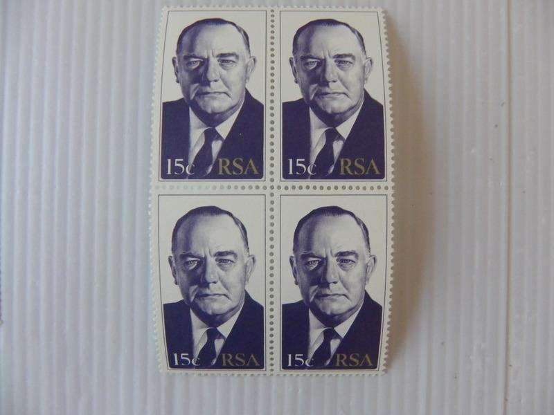 RSA 3.10s (1978) - Inauguration of President Vorster 15c Mint Block