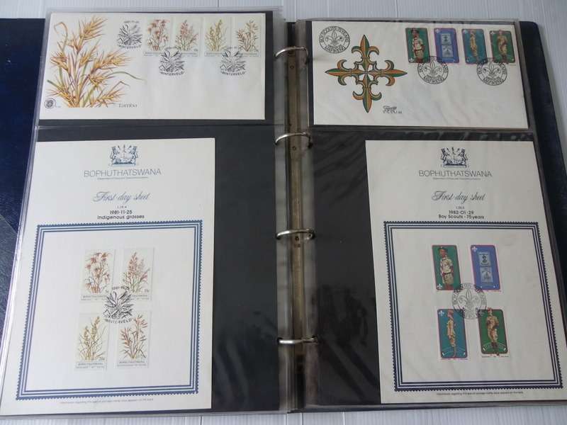 Bophuthatswana Series - Complete Set of Collector Sheets & Corresponding FDC's in Album (Read below)