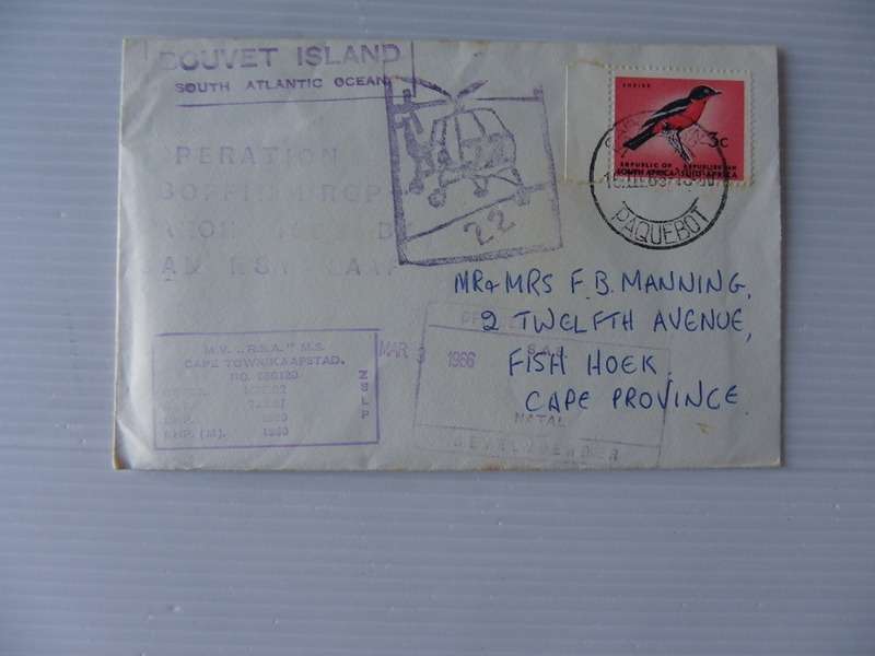 RSA - Paquebot Cancel with Helicopter stamp on Letter